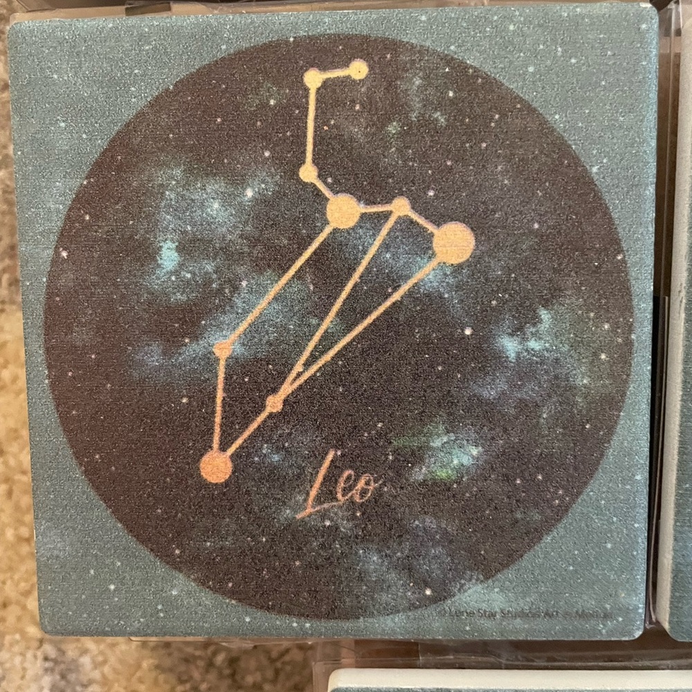 LEO Zodiac decorative coaster
